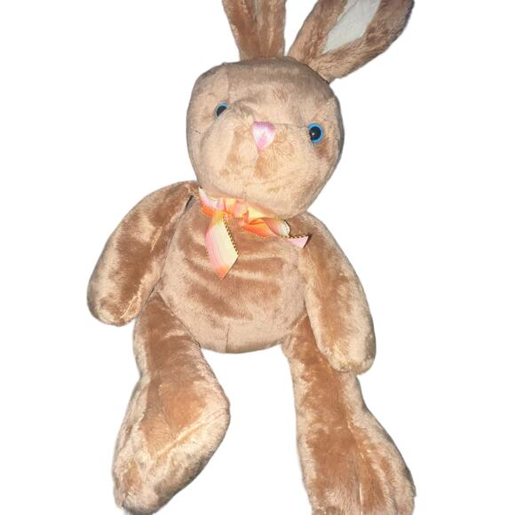 Galerie 23" Giant Bunny Rabbit Plush Posable Ears Ribbon Stuffed Animal Baby Toy - Picture 4 of 13